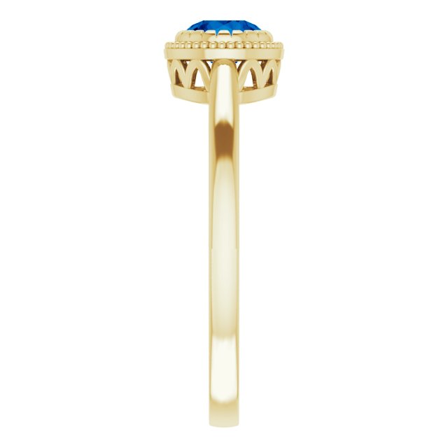 Polished September Solitaire Ring in Gold