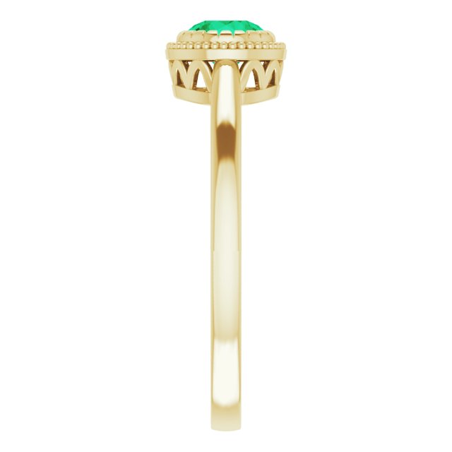 Polished May Solitaire Ring in Gold