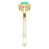 Polished May Solitaire Ring in Gold