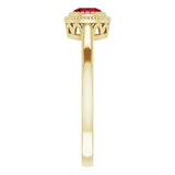 Polished January Solitaire Ring in Gold