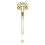 Polished March Solitaire Ring in Gold