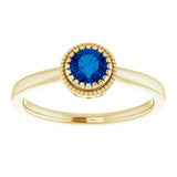 Polished September Solitaire Ring in Gold
