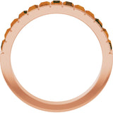 Straight Baguette Citrine Multi Stone Ring in Gold and Platinum