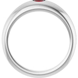 Oval Ruby Solitaire Ring in Gold and Platinum