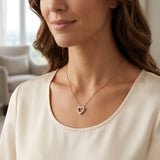 Heart-Shaped Pavé Diamond Pendant | Pavé Heart Diamond Pendant Without Chain