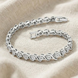 0.19ct Diamond and Silver Twist Bracelet