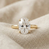 Oval 3.00ct Lab Diamond Engagement Ring G/VS1 Set in 18K Yellow Gold