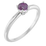 Round Imitation Alexandrite Youth Ring in Gold