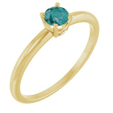 Round Lab-Grown Ruby Youth Ring in Gold