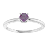 Round Imitation Alexandrite Youth Ring in Gold