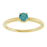 Round Lab-Grown Ruby Youth Ring in Gold