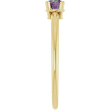 Round Lab-Grown Alexandrite Youth Ring in Gold