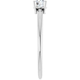 Round Imitation Diamond Youth Ring in Gold