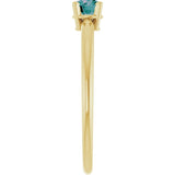 Round Lab-Grown Ruby Youth Ring in Gold