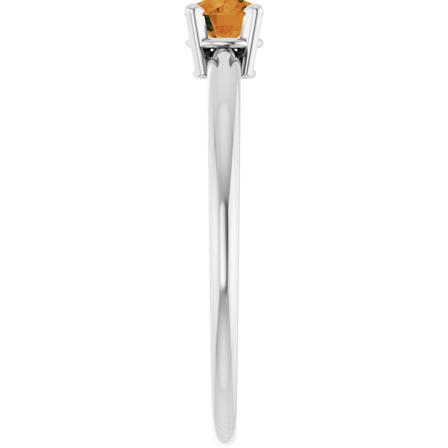 Round Imitation Citrine Youth Ring in Gold