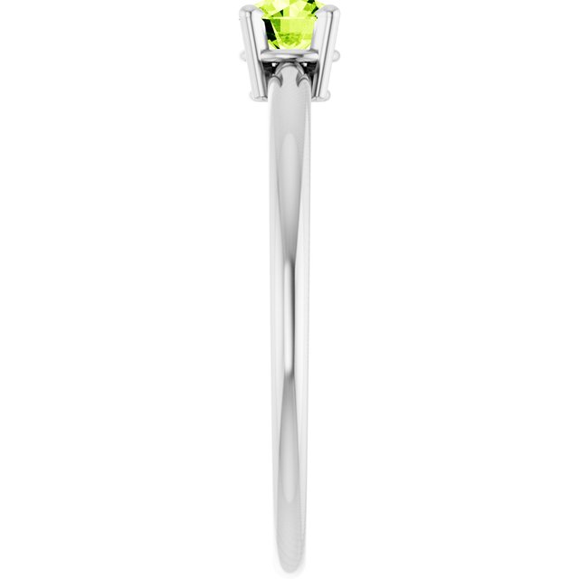 Round Imitation Peridot Youth Ring in Gold