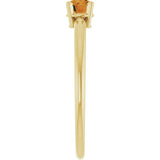Round Citrine Youth Ring in Gold