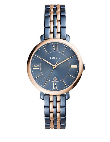 Fossil Jacqueline Women’s Bicolor Stainless Steel Three-Hand Date Watch