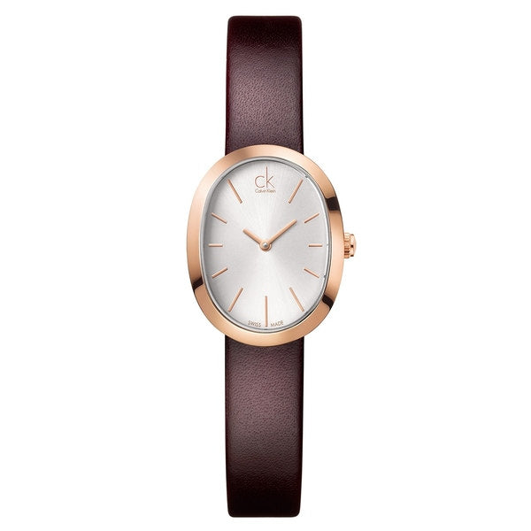 Calvin Klein Incentive Women's Watch – Rose Gold Case, Leather Strap