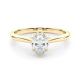 IGI Lab-Grown Oval Diamond 6 Claw Solitaire Engagement Ring, VVS Clarity D Color