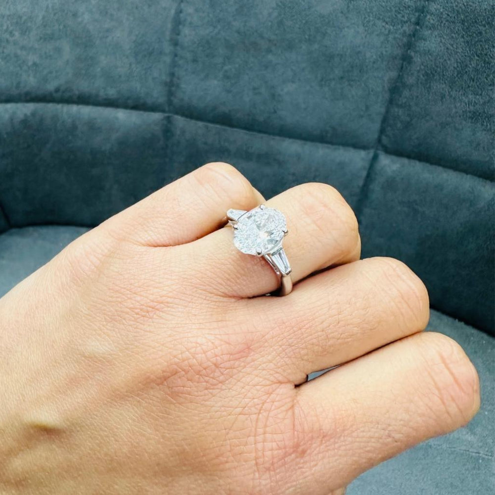 oval lab diamond ring