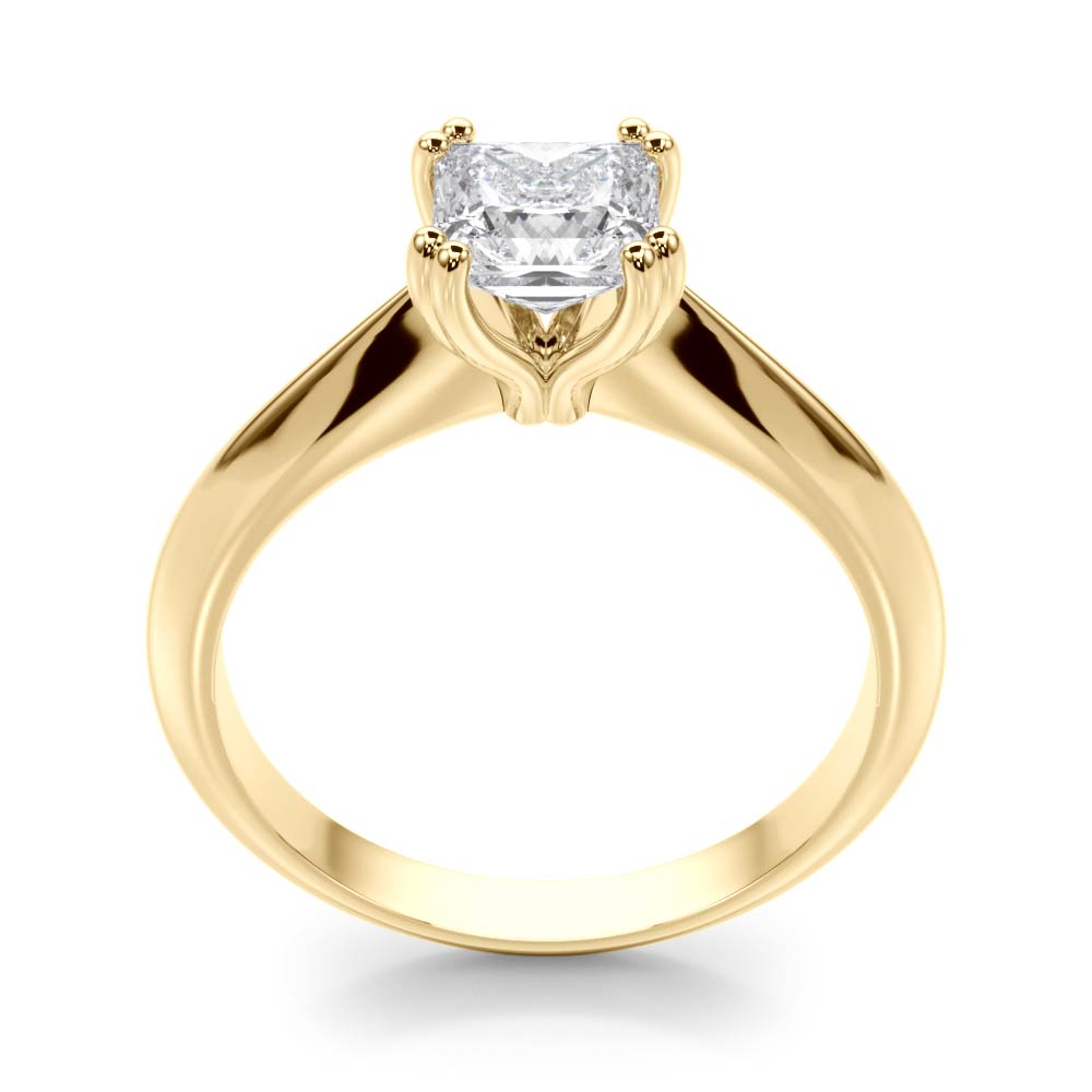 IGI Lab-Grown Cushion Diamond Double 4 Prong Solitaire Engagement Ring, D Color VVS Clarity