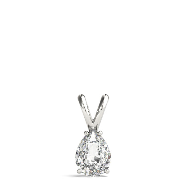Pear Lab Grown Diamond Solitaire Pendant Without Chain
