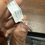 Bague trois diamants de laboratoire sertis griffes, idéale comme cadeau d'anniversaire - en argent 925