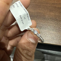 Three Stone Prong Set Lab Diamond Ring Perfect for Anniversary Gifts - in 925 Silver