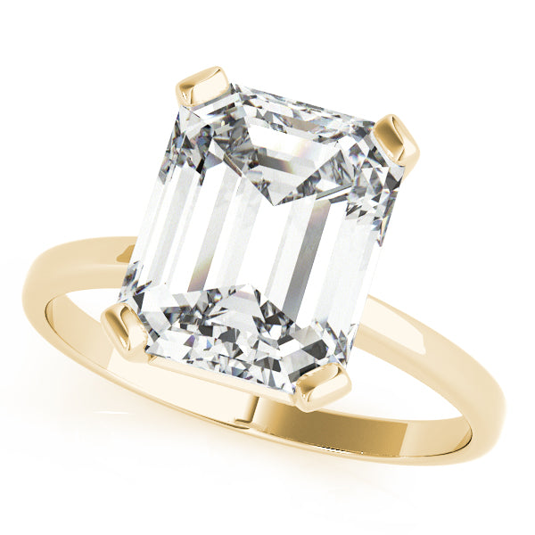 Signature Color Rings Emerald Diamond Engagement Ring — 9K/18K Gold & Platinum