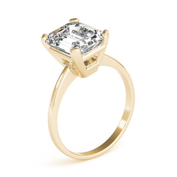 Lab-Grown Emerald Cut D-VVS Diamond Solitaire Engagement Ring. 