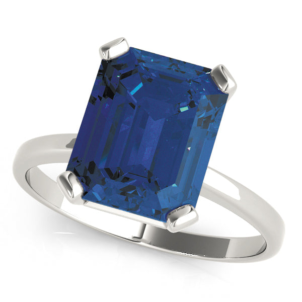 Signature Color Rings Emerald Diamond Engagement Ring — 9K/18K Gold & Platinum