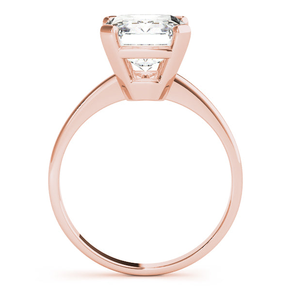 Lab-Grown Emerald Cut D-VVS Diamond Solitaire Engagement Ring. 