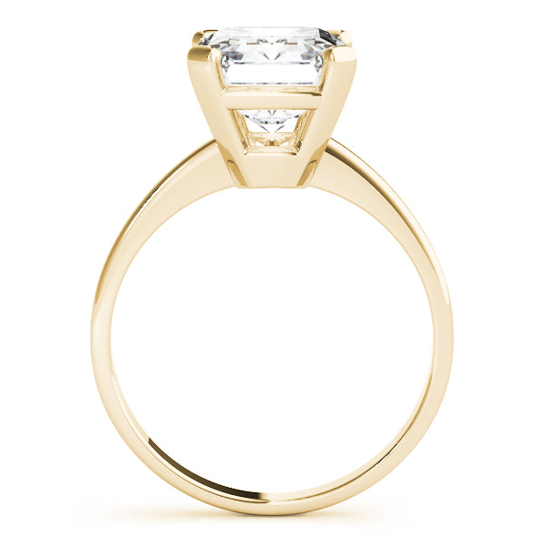 Lab-Grown Emerald Cut D-VVS Diamond Solitaire Engagement Ring. 
