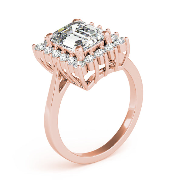 Regal Color Rings Emerald Diamond Engagement Ring — 9K/18K Gold & Platinum
