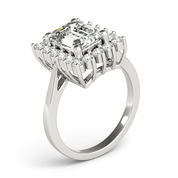 Regal Color Rings Emerald Diamond Engagement Ring — 9K/18K Gold & Platinum