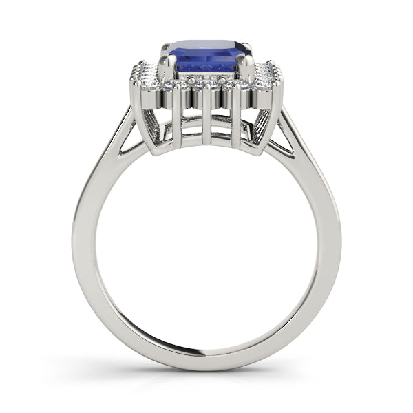 Regal Color Rings Emerald Diamond Engagement Ring — 9K/18K Gold & Platinum