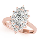Sophisticated Color Rings Marquise Diamond Engagement Ring — 9K/18K Gold & Platinum