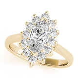 Sophisticated Color Rings Marquise Diamond Engagement Ring — 9K/18K Gold & Platinum