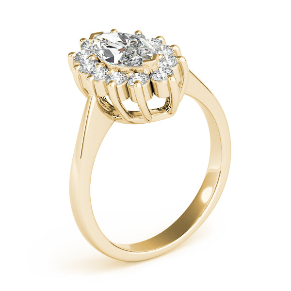 Sophisticated Color Rings Marquise Diamond Engagement Ring — 9K/18K Gold & Platinum