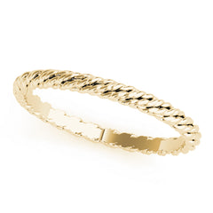 Gold Twisted Rope Wedding Band