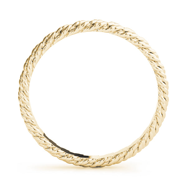 Gold Twisted Rope Wedding Band
