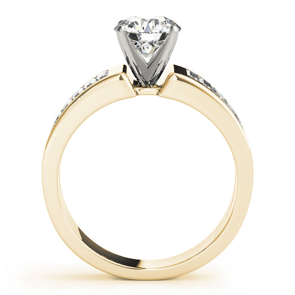 Brilliant Fancy Shape Baguette Round Diamond Engagement Ring — 9K/18K Gold & Platinum