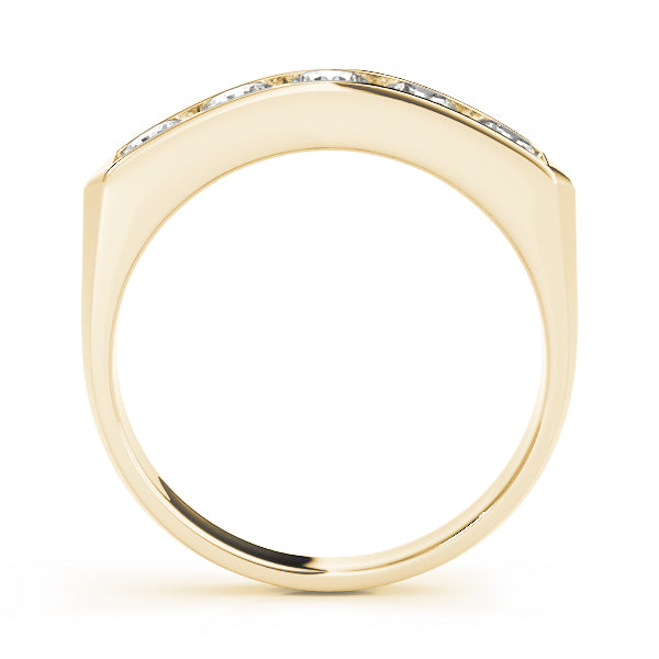 Channel Set Half Eternity Ring in Gold & Platinum