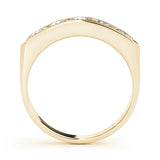 Channel Set Half Eternity Ring in Gold & Platinum