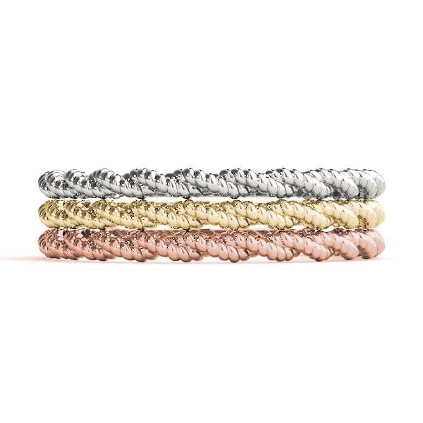 Twisting Braided Gold Band