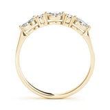 Alternating Round & Marquise Half Eternity Ring in Gold & Platinum