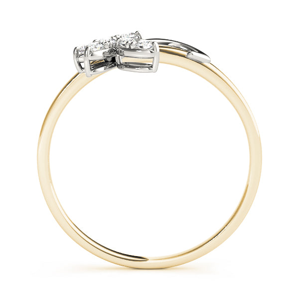 Nature Inspired Floral Wraps & Inserts Half Eternity Ring in Gold & Platinum
