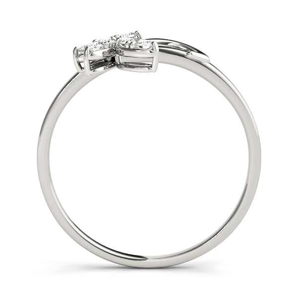 Nature Inspired Floral Wraps & Inserts Half Eternity Ring in Gold & Platinum