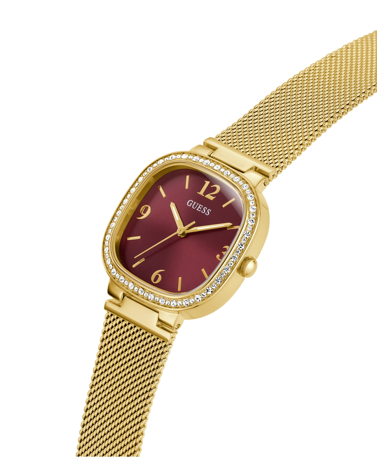 Guess Women's Analog Gold-Tone Stainless Steel Mesh Watch